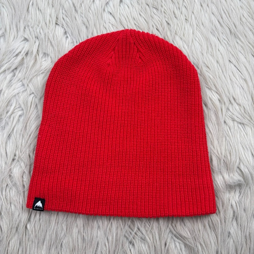 Burton Men's OS Red All Day Long Beanie Hat Knit
